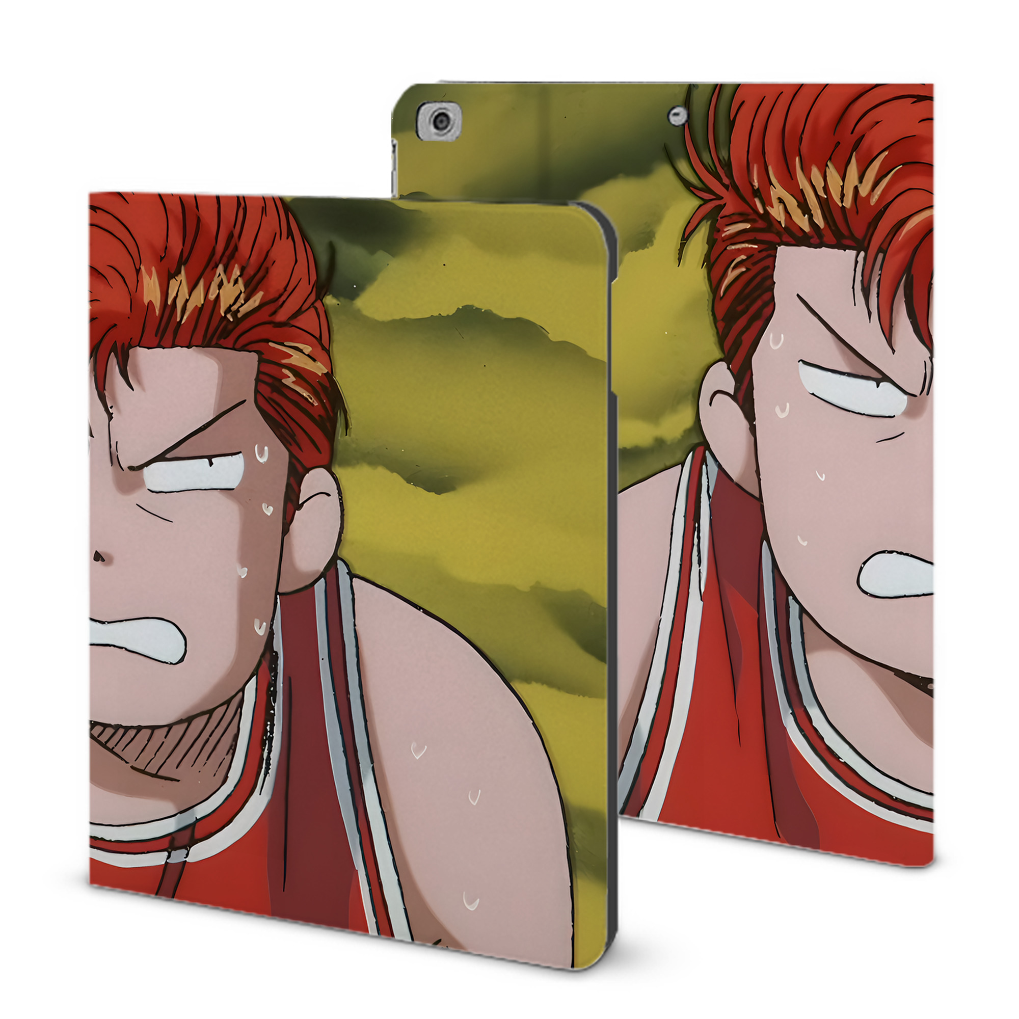 （画像用） SLAM DUNK／スラムダンク IPad ケース ブック型 PUレザー TPU 耐衝撃 軽量 薄型 ペン収納なし 全面保護 IPad 各モデル対応